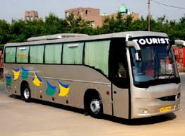 volvo coach rental in Srinagar Jammu Kashmir at affordable prices for group holidays